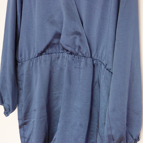 NWT RW&Co women blue long sleeve romper jumpsuit size XL - Picture 3 of 15